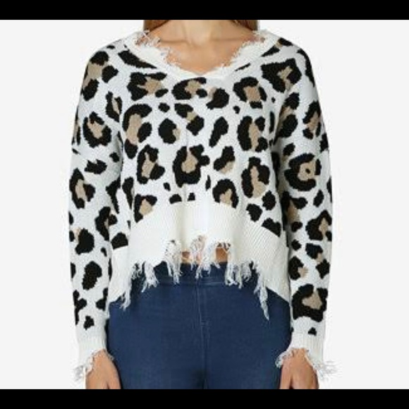 Distressed leopard print sweater - Picture 2 of 3